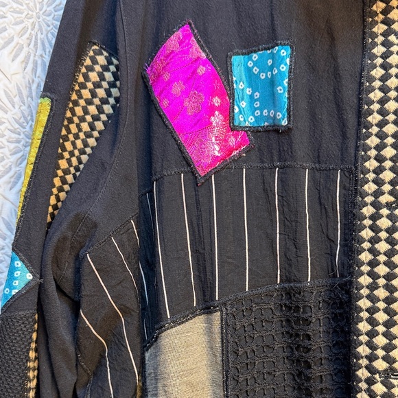 John Mark Multicolor Patchwork Women's Blazer - Picture 4 of 9